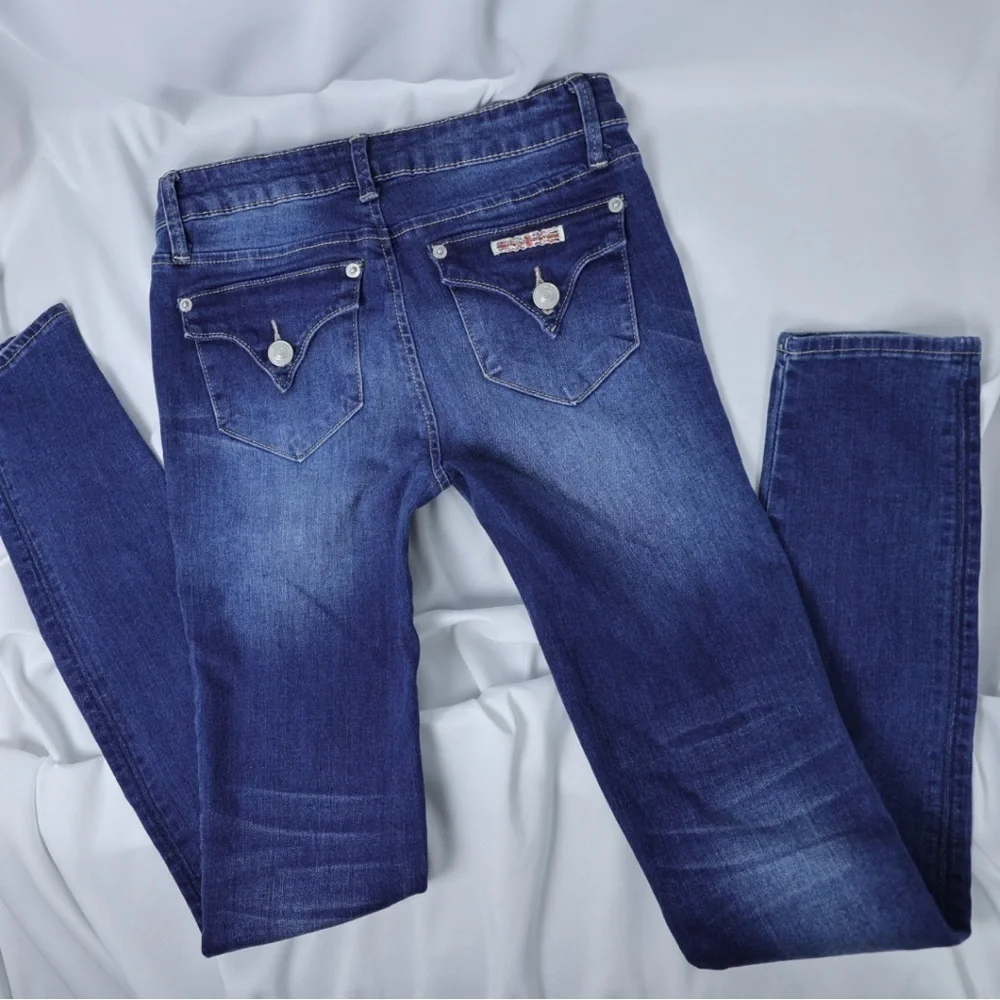 Hudson distressed blue jeans, girls’ size 14